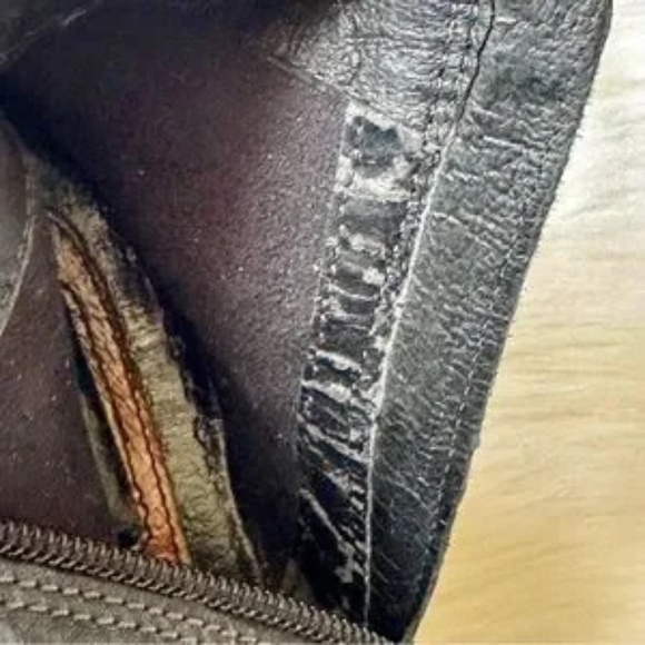 Clarks Artisan Mika Beth Ruched Black Leather Ankle Boots Size 7 - Picture 6 of 14